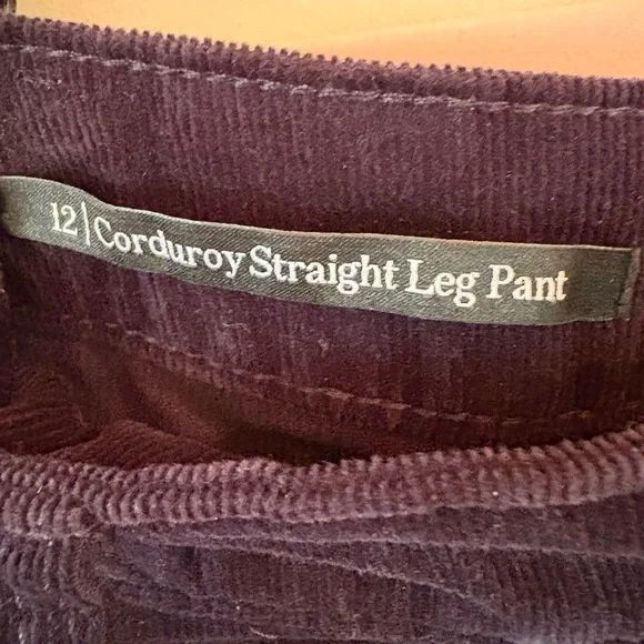 Talbots Women's Classic Black Straight Leg Corduroy Pants - Picture 6 of 7